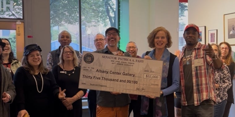 Senator Fahy with Albany Center Gallery Staff