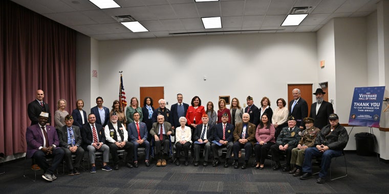 Senator Patricia Canzoneri-Fitzpatrick, alongside local elected officials, recognized 19 distinguished veterans with induction into her Veterans Hall of Fame.