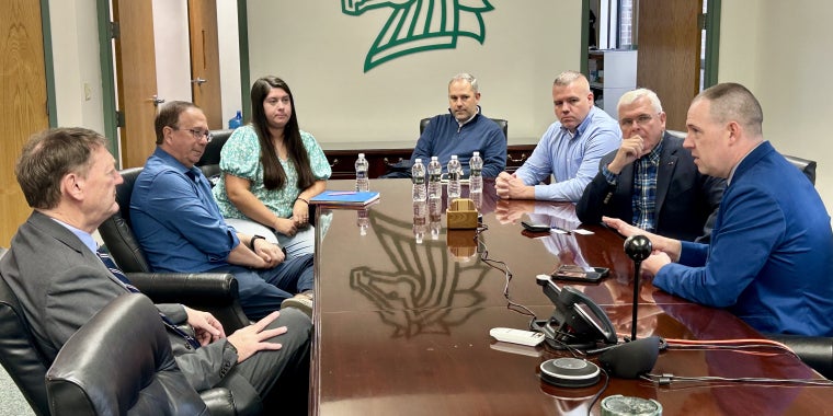 Sen. Griffo speaks with SUNY Morrisville and law enforcement officials