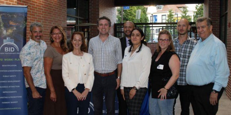 The group at this week's Middletown’s Business Improvement District mixer.