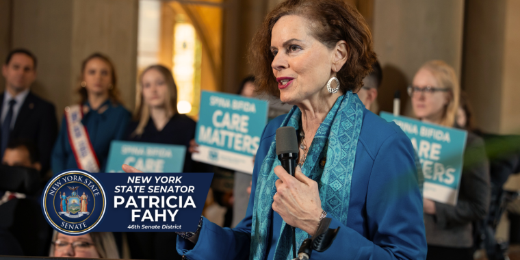 Senator Fahy and spina bifida advocates