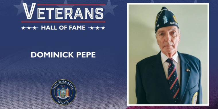 Senator Addabbo (SD15) 26 VHOF Honoree, Dominick Pepe