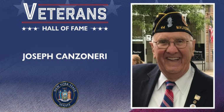NYS Senator Canzoneri-Fitzpatrick, 26 VHOF Honoree Joseph Canzoneri, SD9