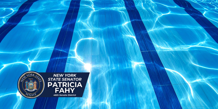 Swimming pool with logo