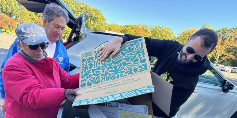 Over a thousand pounds of paper was shredded.