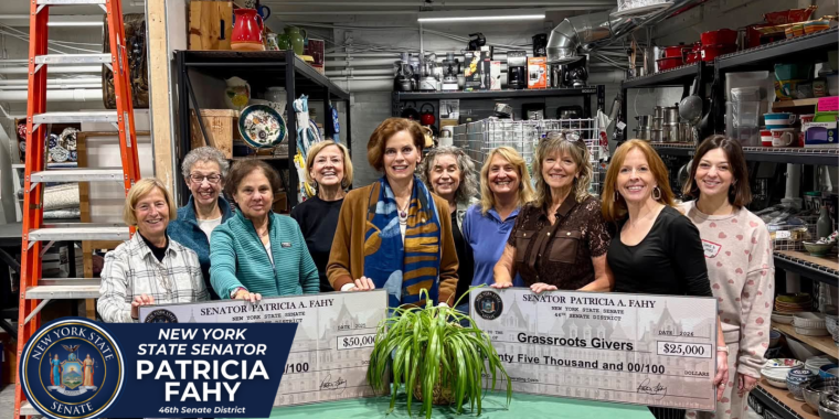 Senator Fahy with Grassroot Giver staff