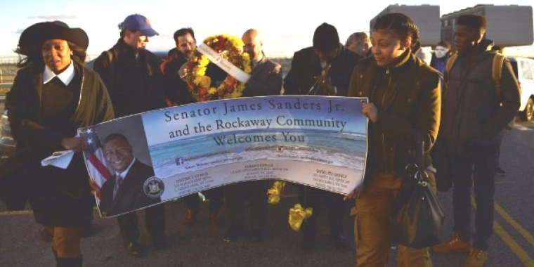 The Annual Hurricane Sandy Remembrance and Recovery Walk began at Rockaway Beach and proceeded toward Battalion Pentecostal Assembly Church in Arverne.