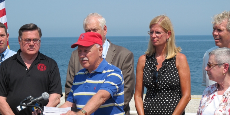 Senator Ken LaValle opposing dumping in the LI Sound 8/2015