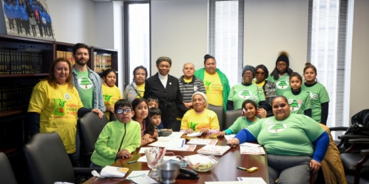 Senator Montgomery meets with members of the Carroll Gardens Association as part of Neighborhood Preservation Coalition Advocacy Day