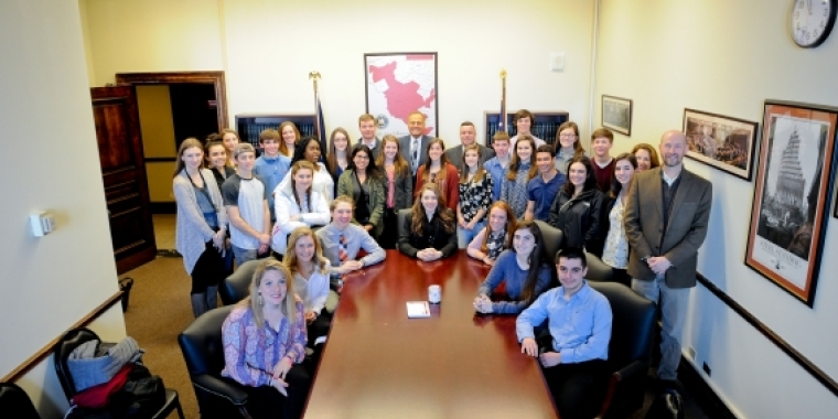 Senator Bonacic and Assemblyman Brabenec are pictured with students and faculty from Warwick Valley High School’s Leadership Academy.