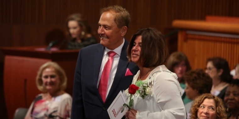 Senator Bonacic is pictured with his 2018 Woman of Distinction nominee, Roberta, Byron-Lockwood.