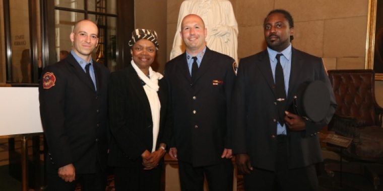 Senator Montgomery welcomes FDNY to Albany