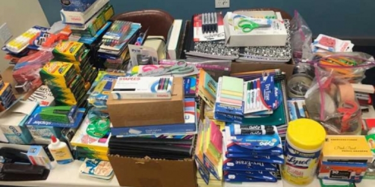 Back to School supplies donated to the district office! Back to School Supplies