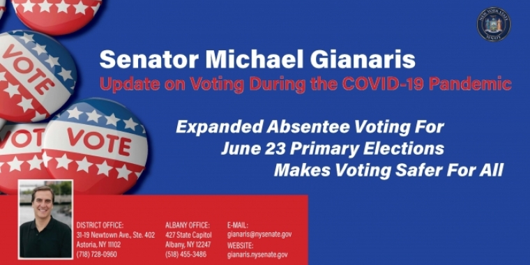 Senator Gianaris' absentee voting informational handout 