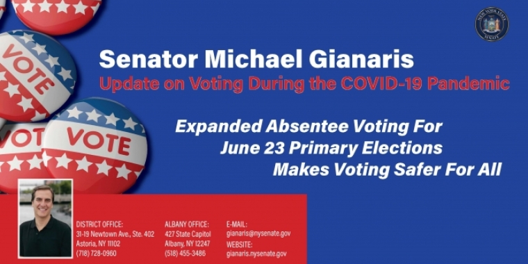 Senator Gianaris' absentee voting informational handout