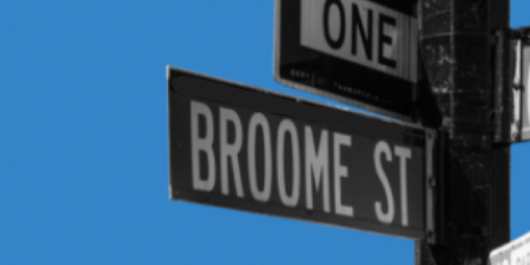 Broome Street sign