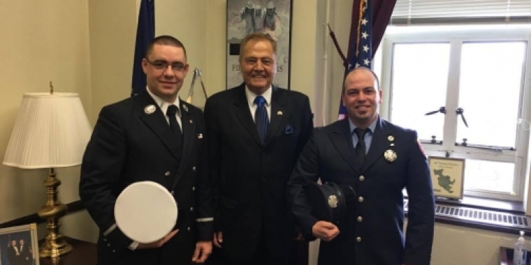 Senator Bonacic is pictured with (L-R) Michael McNamee and Michael Conroy.