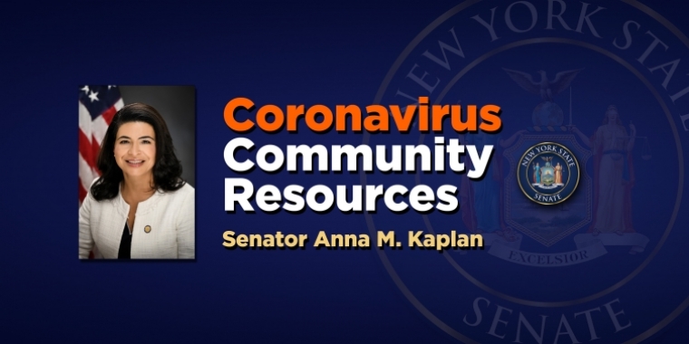 Coronavirus Community Resources, Senator Anna M. Kaplan