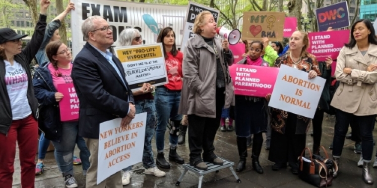 Rally in support of abortion rights.