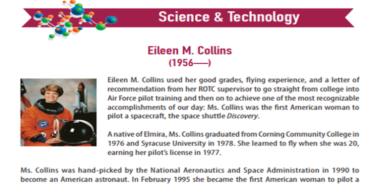 “Eileen Collins is an American hero, one of our nation’s most distinguished citizens, and we’re extremely proud of her as a native of Elmira and New York State. It’s a remarkable career and an inspirational life,” said Senator O’Mara. “Eileen Collins is an American hero, one of our nation’s most distinguished citizens, and we’re extremely proud of her as a native of Elmira and New York State. It’s a remarkable career and an inspirational life,” said Senator O’Mara.