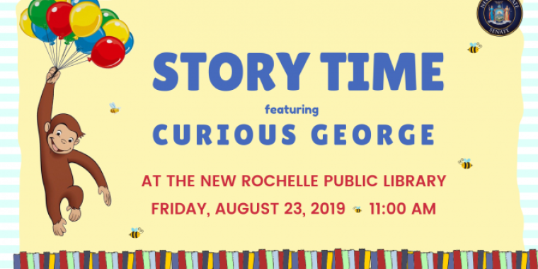 august story time with curious george