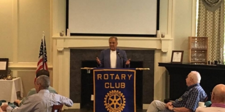 Senator Bonacic speaks at the Goshen Rotary’s weekly luncheon.