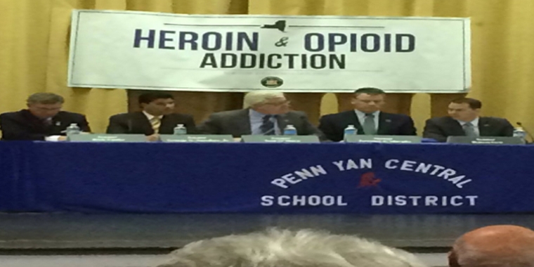 “New York State has taken critical steps over the past several years to strengthen the local and statewide response to the heroin and opioid epidemic, with a particular emphasis on treatment and recovery services,” said Senator O’Mara, who sponsored a meeting of the Senate Task Force on Heroin and Opioid Addiction in Penn Yan.