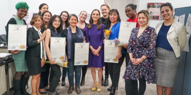 Senator Julia Salazar with the Women of Distinction Honorees