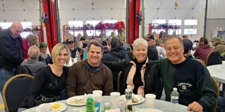 Pictured with Senator Bonacic are (L-R), his daughter Melissa, Marc Colantuono, and his wife Pat.