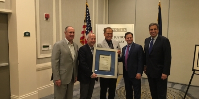Pictured L-R is Jeffrey Lichtman, Andrew Finkelstein, Senator Bonacic, NYSTLA President Matthew Funk and NYSTLA Board member Jeffrey Bloom.