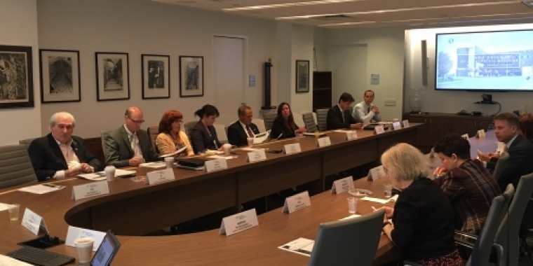 Senator Bonacic is pictured (center) at the MHREDC Meeting