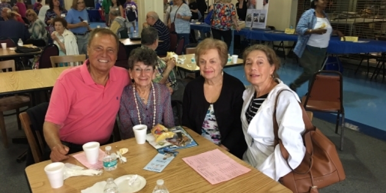 Senator Bonacic is pictured with (L-R), Elaine Flynn, Mary Greco and Eleanor Aillet.