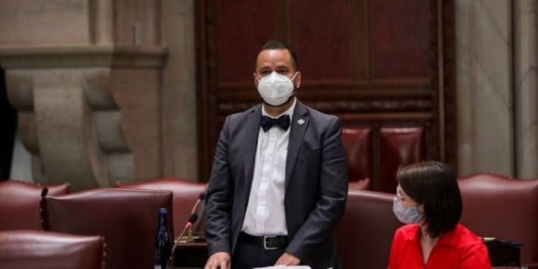 Senator Serrano speaking on senate floor