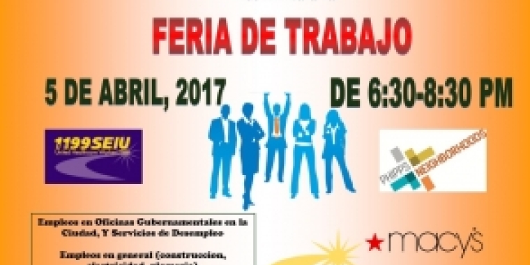 OFICIALES ELECTOS ANUNCIAN 2DA FERIA DE TRABAJO