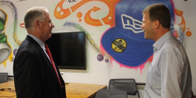 New Era Chief Operating Officer Jim Patterson discusses the business of the world's finest cap maker during a recent tour.