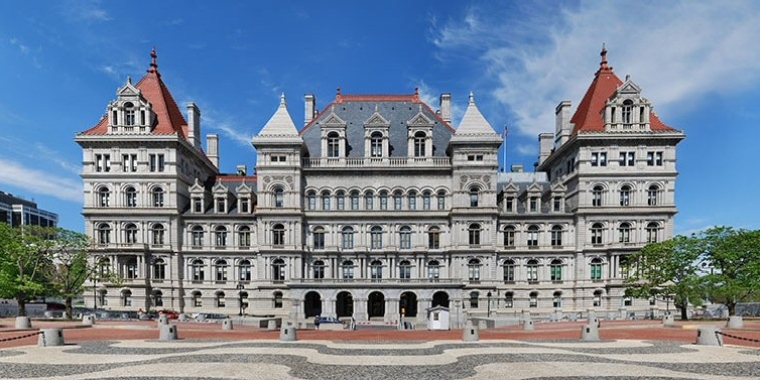 Landscape photo of the New York State Capitol, Albany NY