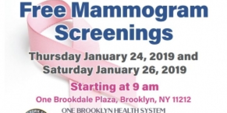 Senator Persaud/Brookdale Hospital Free Mammogram Screenings Flyer