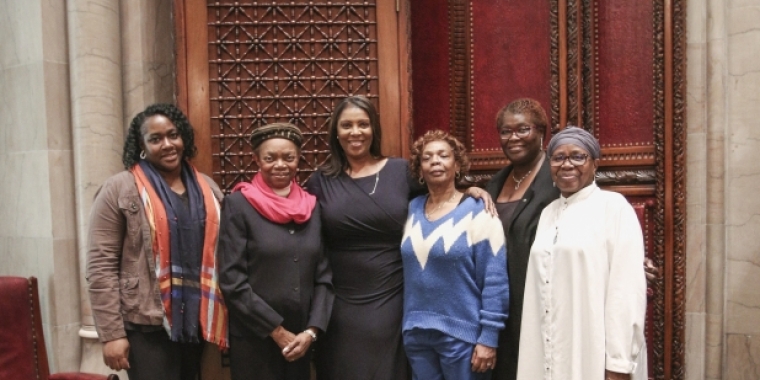 Senator Montgomery and New York State Attorney General Letitia "Tish" A. James