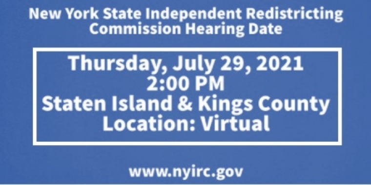New York State Independent Redistricting Commission Hearing