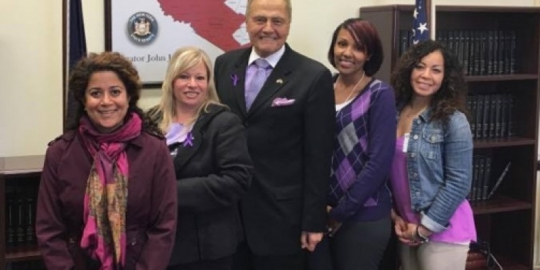 Pictured with Senator Bonacic are (L-R), Kiki Rao, Donna Pennino, Sarita Green, and Jessica Ortiz.