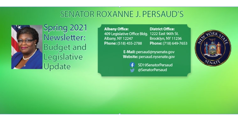 Sen. Persaud's 2021 Spring Newsletter