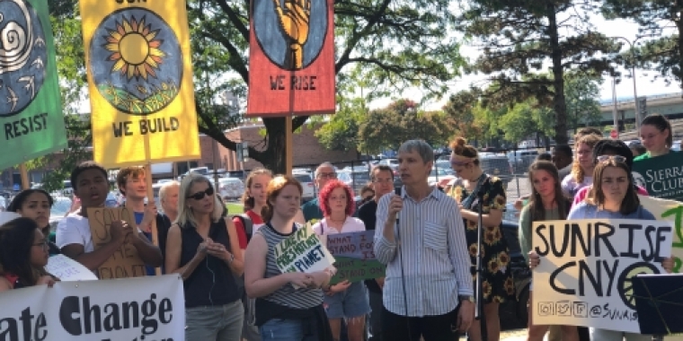 Senator May Speaks at Syracuse Climate Strike