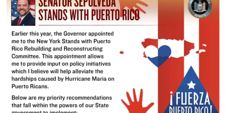 Senator Sepúlveda Stands with Puerto Rico