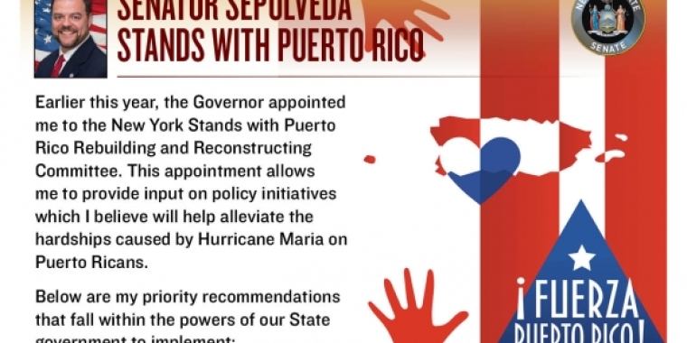 Senator Sepúlveda Stands with Puerto Rico Senator Sepúlveda Stands with Puerto Rico