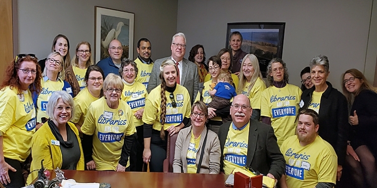 In February, Senator O'Mara met with representatives of the Southern Tier Library System in Albany during the statewide Library Advocacy Day at the Capitol. In February, Senator O'Mara met with representatives of the Southern Tier Library System in Albany during the statewide Library Advocacy Day at the Capitol.
