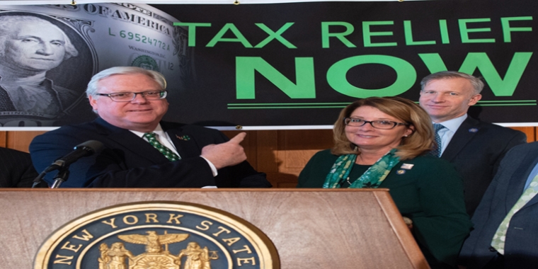 "We cannot risk taxing, spending, regulating, and mandating New Yorkers to death, but here we go,” said Senator O’Mara. "We cannot risk taxing, spending, regulating, and mandating New Yorkers to death, but here we go,” said Senator O’Mara.