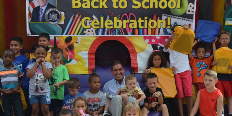Senator Klein celebrates the beginning of the school year at Saint Frances de Chantal School.