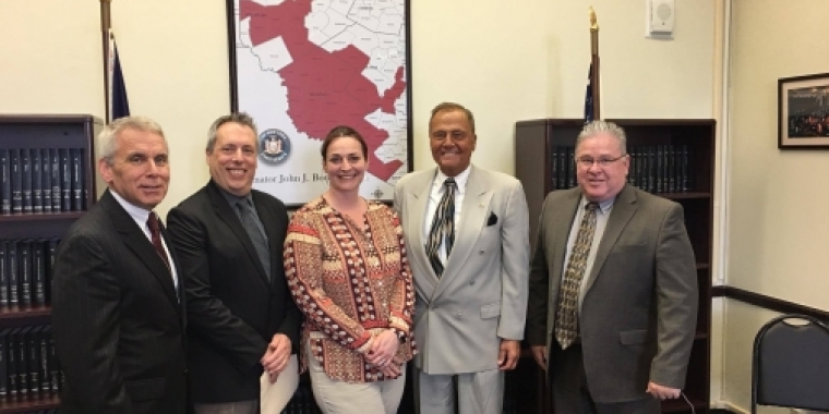 Senator Bonacic is pictured with (L-R); Dr. Charles Khoury, Superintendent of Ulster BOCES; Scott Zintel and Laura Beck, both BOCES teachers; and William Hecht, Superintendent of Orange-Ulster BOCES.