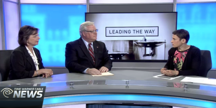 Senator O'Mara and Assemblywoman Lupardo being interviewed by Liz Benjamin on Capital Tonight.