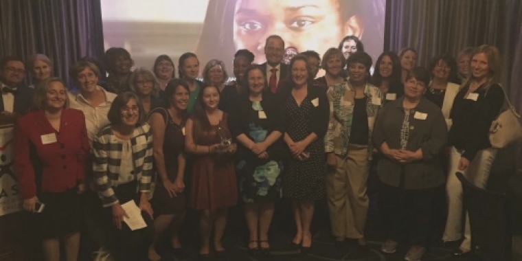 Senator Bonacic is pictured with volunteers from the CASA program.